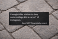 Financially illiterate